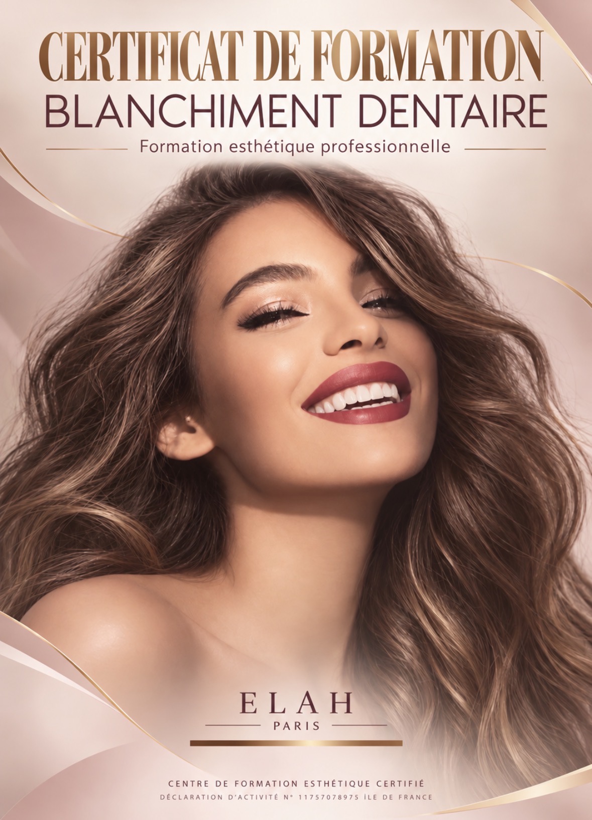 Certificat de formation blanchiment dentaire esthétique ELAH Paris - Perfect White Orléans